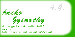 aniko gyimothy business card